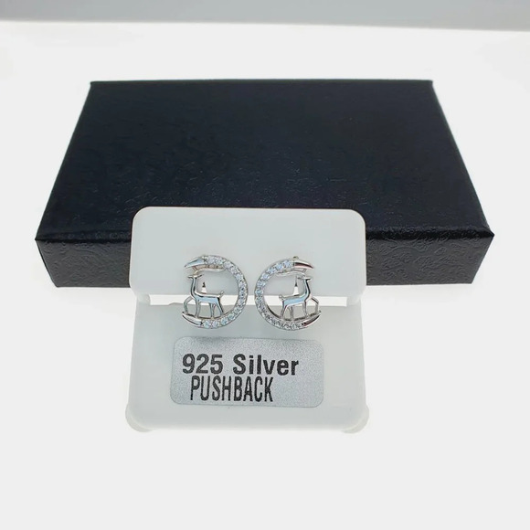 "925 sterling silver luxury CZ earrings for women/girls, Best for RJUS2226 - Picture 5 of 10